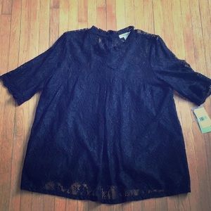 Black Lace John Paul Richard Top NWT